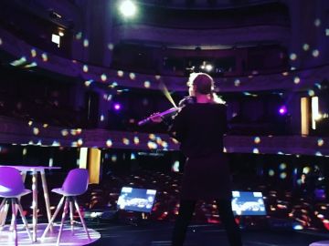 Répétition matinale pour notre talentueuse angie... la magie du show opère déjà @operalille  #violon #openingceremony #livemusic #wow #jamaisvu #oscart...